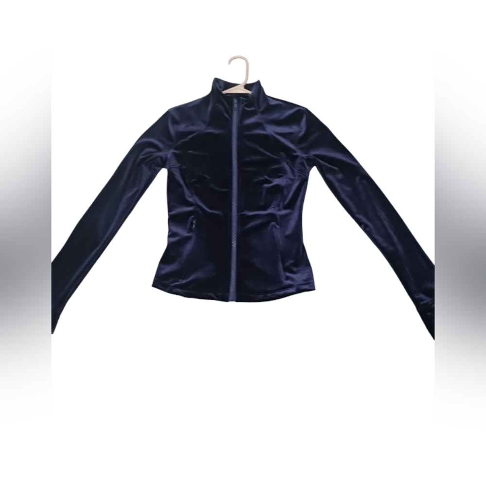 Purple Velvet Zip-Up Jacket